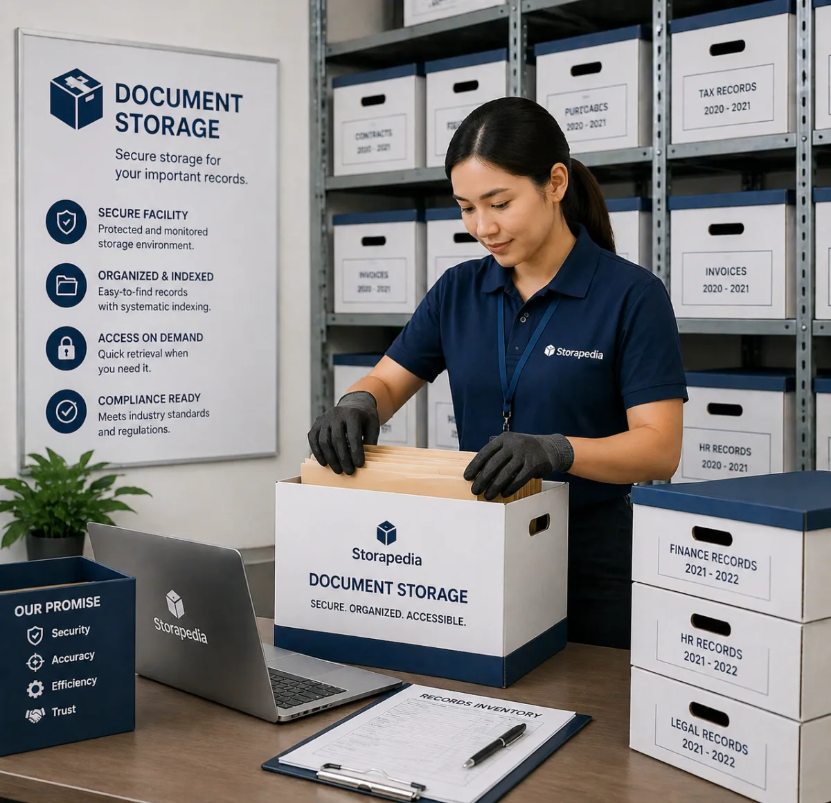 Secure Business Document Storage Facility